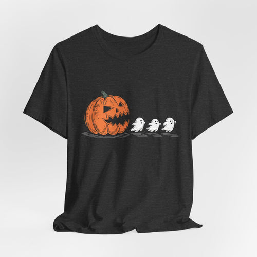 Halloween Ghosts Pumpkin Tee | Perfect Fall T-Shirt, Spooky Vibes, Unisex Halloween Shirt, Costume Party Apparel, Autumn Gift